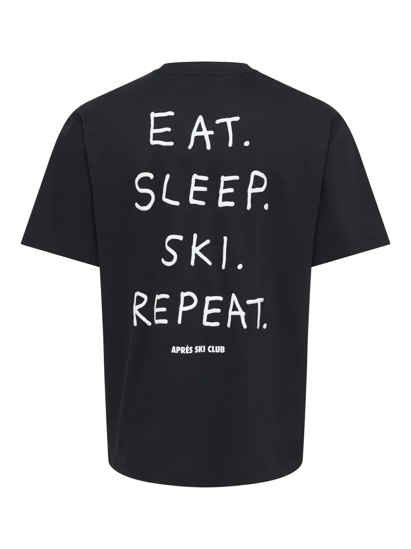 ONSFRED LIFE RLX SS PRINT TEE NOOS, Black/QUOTE