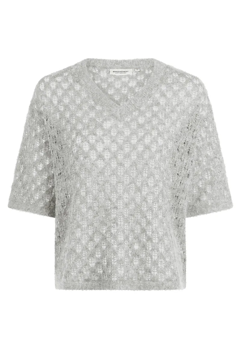 SWEATER, LIGHT GREY MELANGE