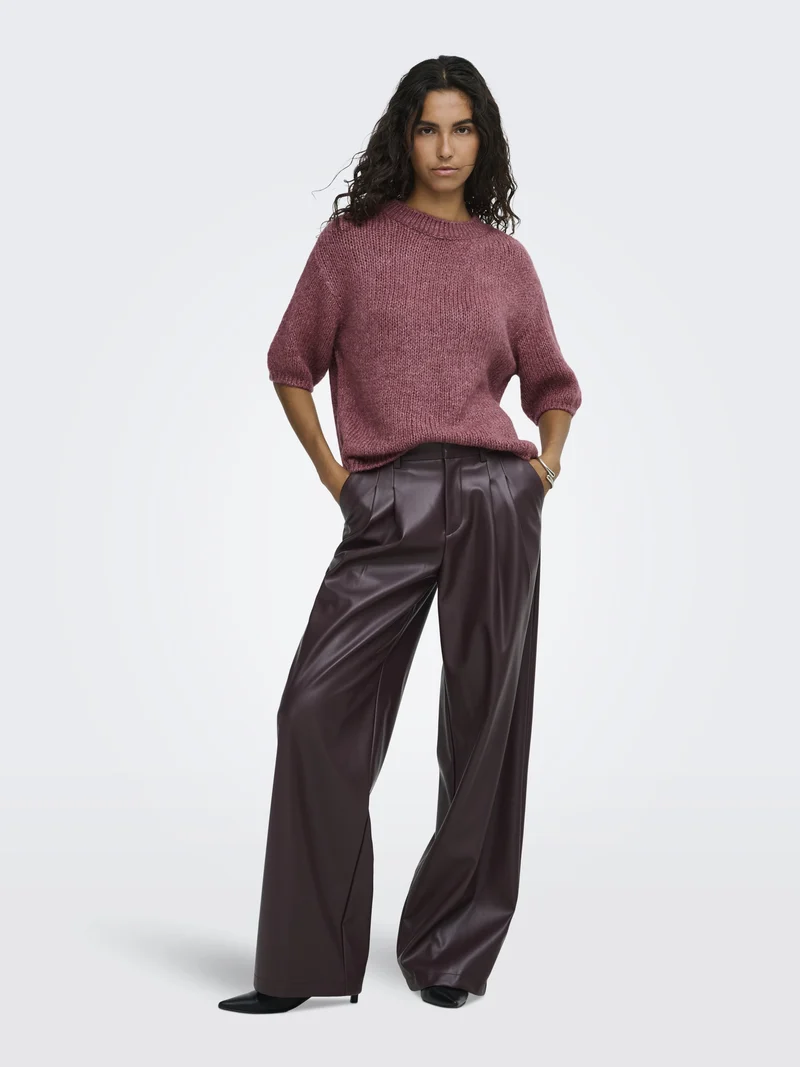 JDYDICTE S/S PULL O-NECK KNT NOOS, Deco Rose