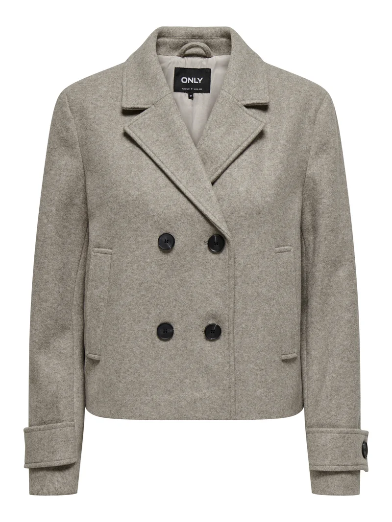 ONLFREJA SHORT DB JACKET OTW NOOS, Mocha Meringue/MELANGE
