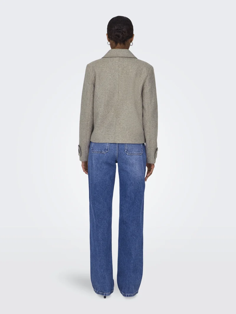 ONLFREJA SHORT DB JACKET OTW NOOS, Mocha Meringue/MELANGE