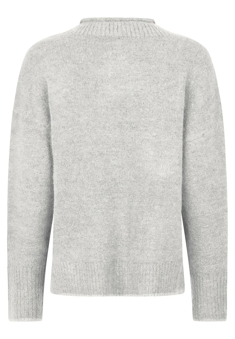 SWEATER, LIGHT GREY MELANGE