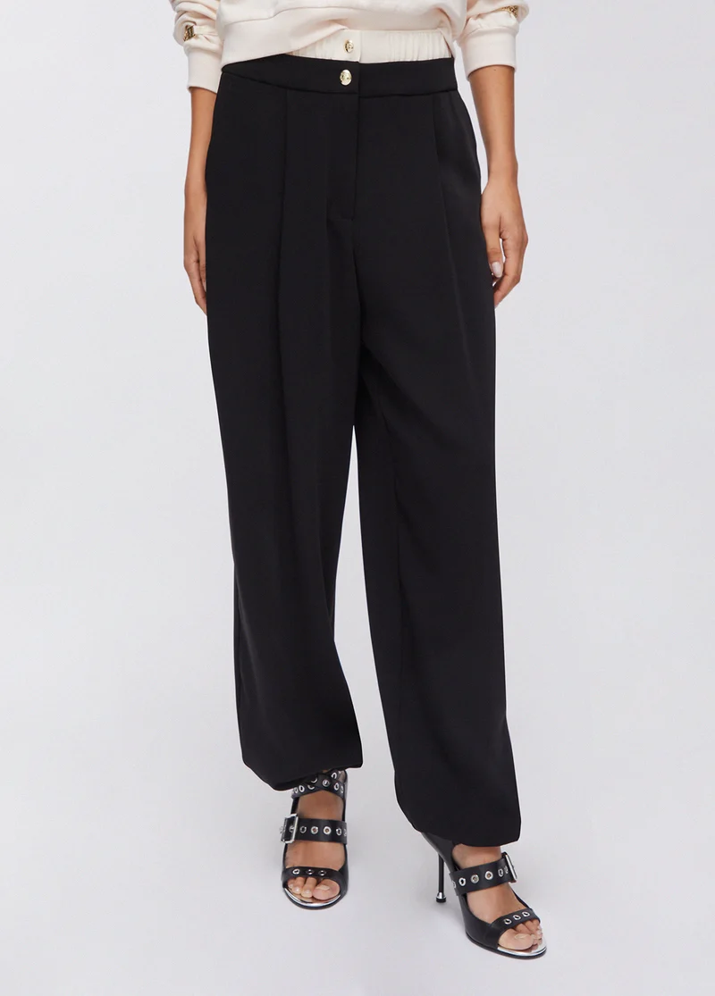 Trousers with Double Waistband