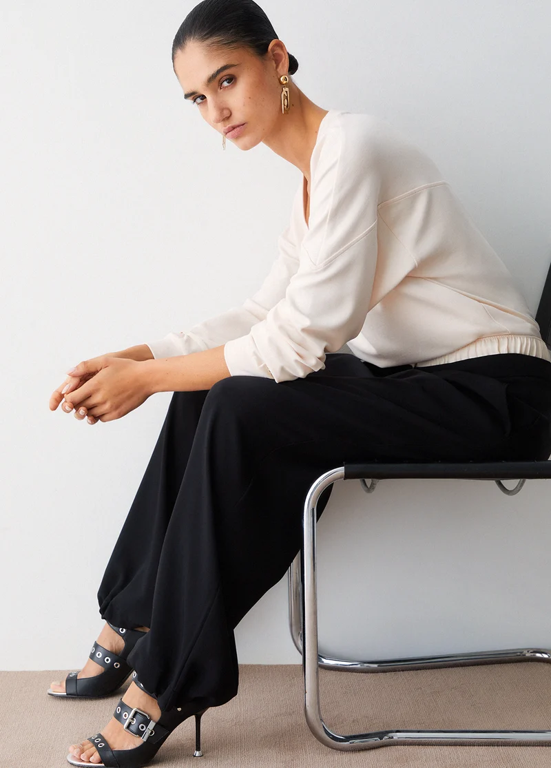 Trousers with Double Waistband