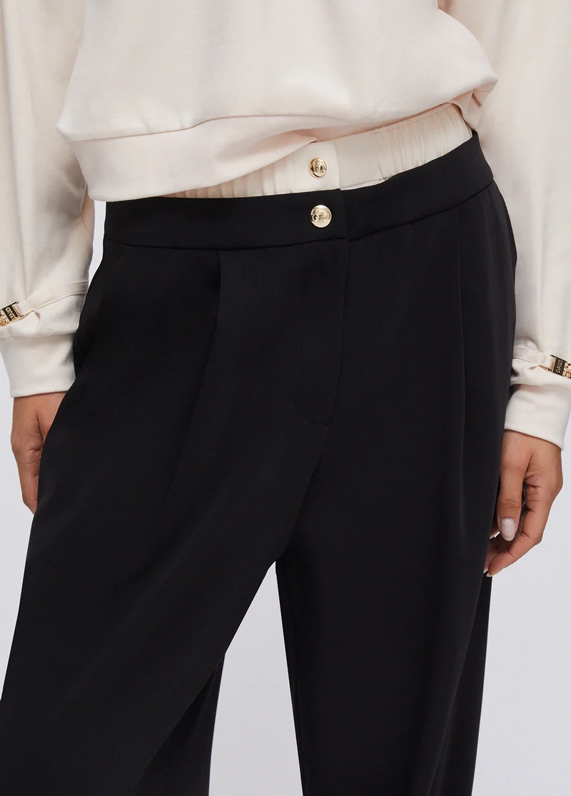Trousers with Double Waistband