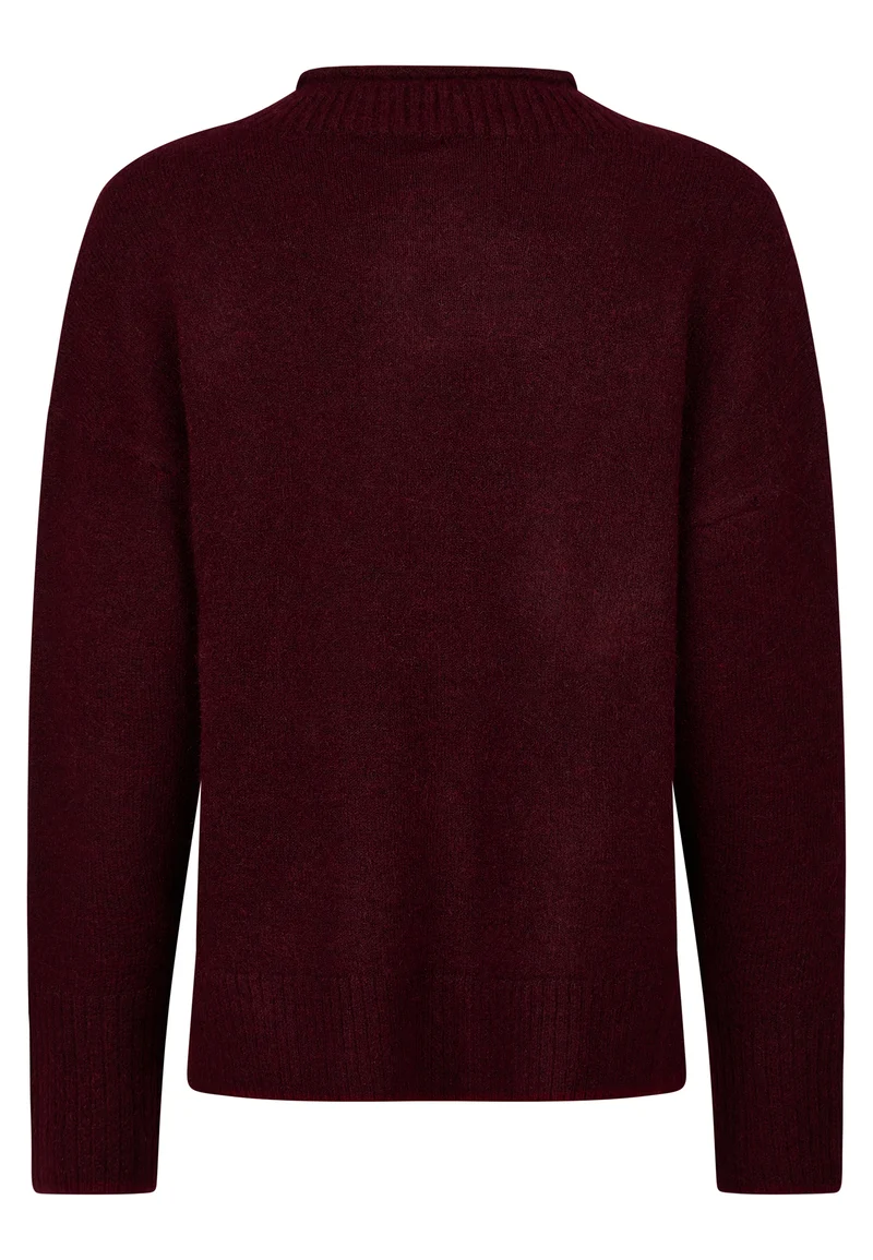 SWEATER, BURGUNDY MELANGE