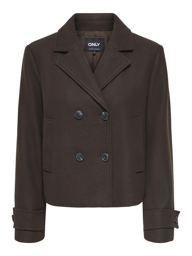 ONLFREJA SHORT DB JACKET OTW NOOS, Hot Fudge/MELANGE