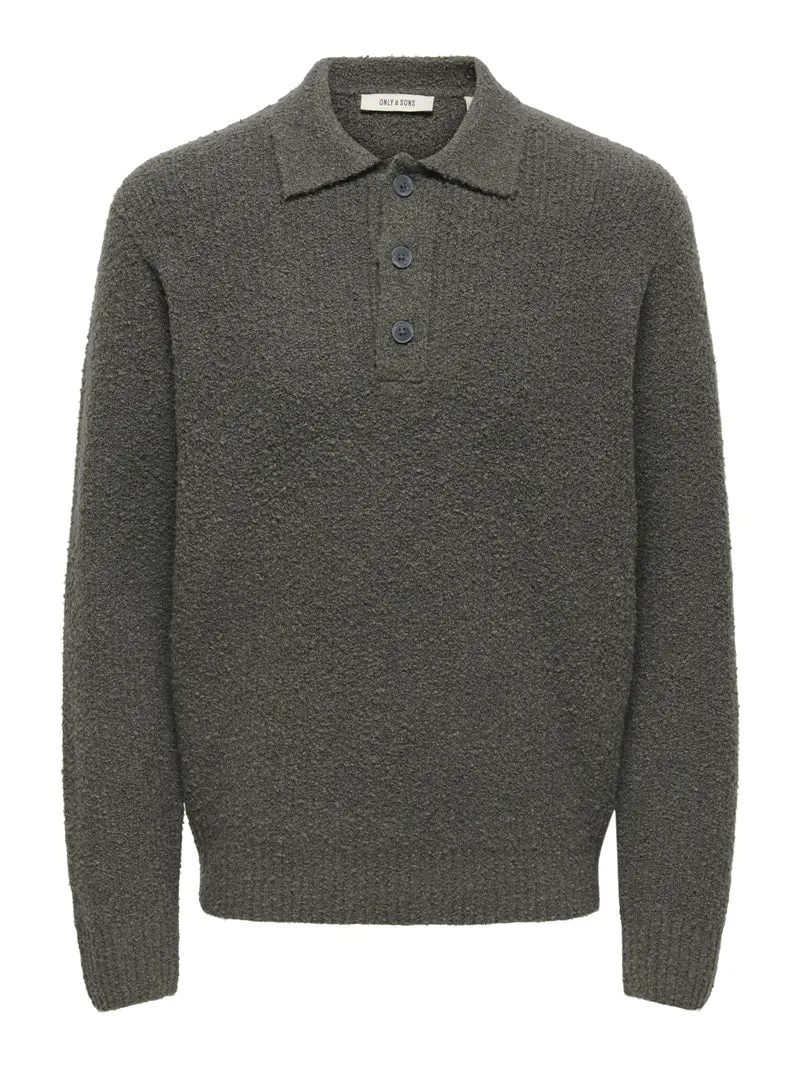 ONSDALE RLX LS POLO KNIT NOOS, Beluga