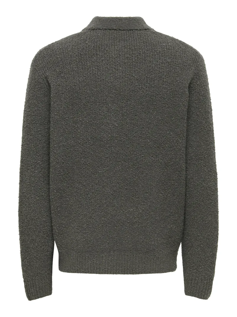 ONSDALE RLX LS POLO KNIT NOOS, Beluga