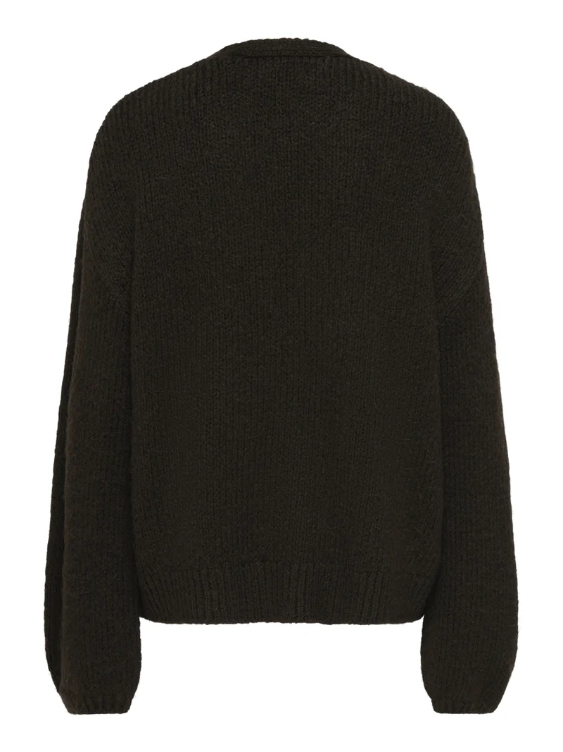 JDYDINEA L/S CARDIGAN KNT NOOS, Chocolate Torte