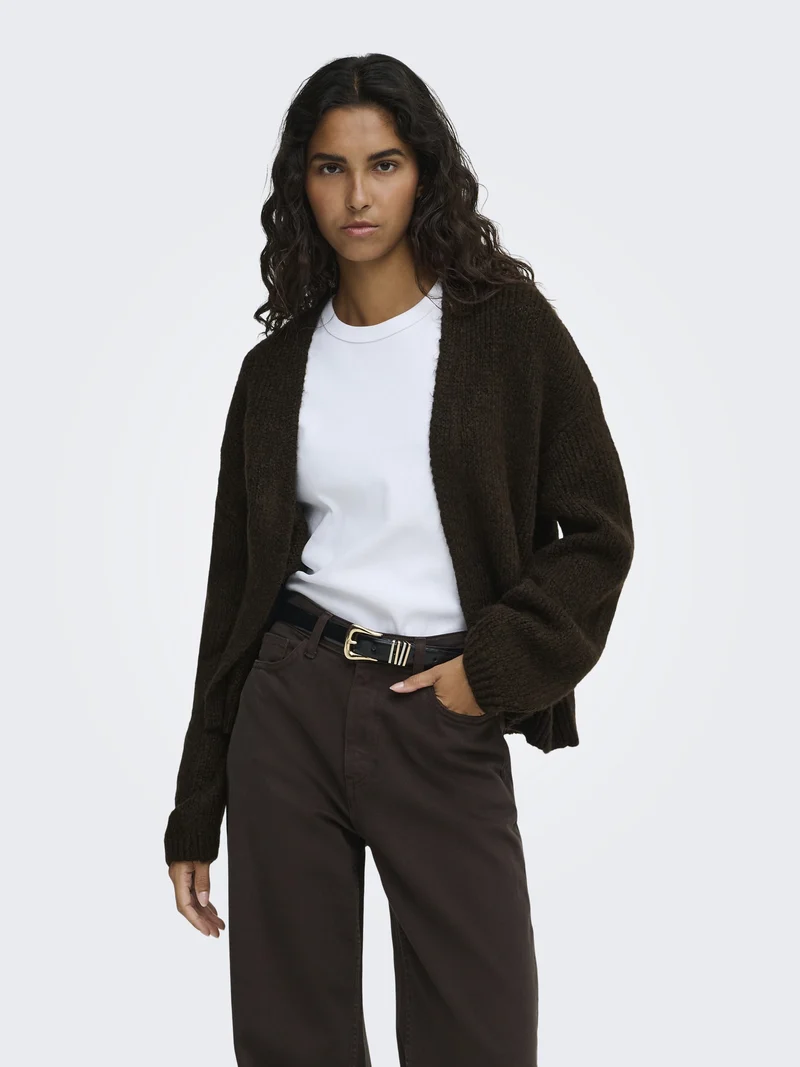 JDYDINEA L/S CARDIGAN KNT NOOS, Chocolate Torte