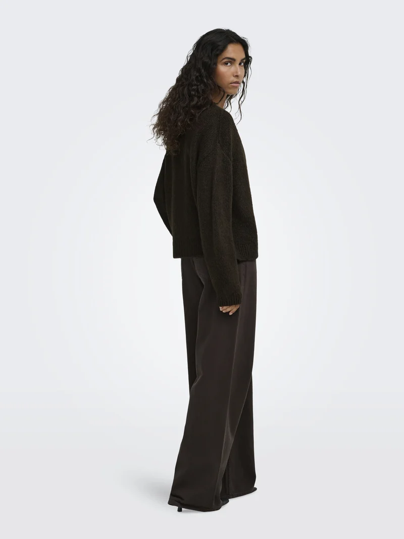 JDYDINEA L/S CARDIGAN KNT NOOS, Chocolate Torte