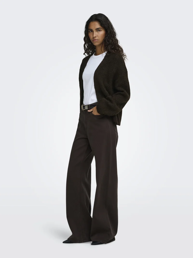 JDYDINEA L/S CARDIGAN KNT NOOS, Chocolate Torte
