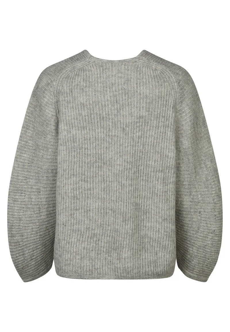 SWEATER, LIGHT GREY MELANGE