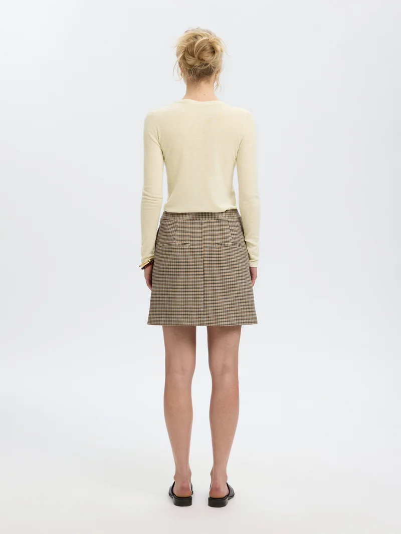 SLWVENDY LS KNIT WOOL O-NECK NOOS, Birch