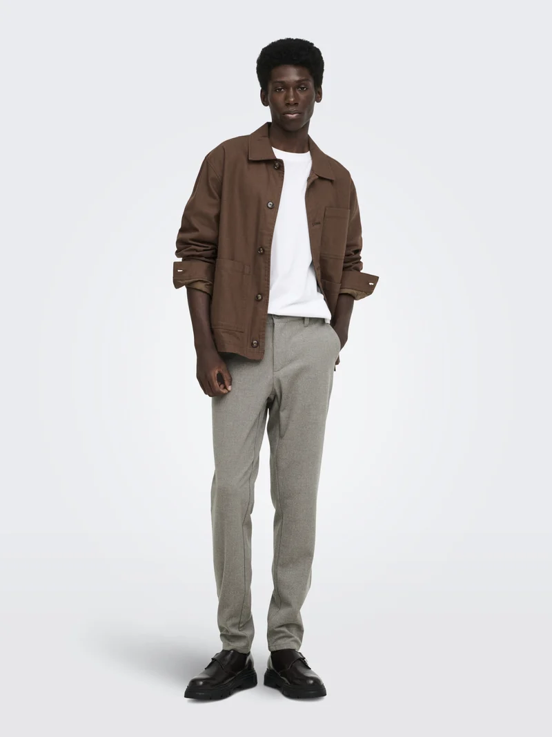 ONSMARK SLIM BRUSH PIQUE 0353 PANTS, Falcon