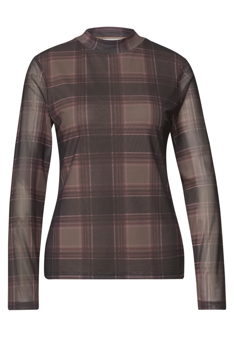 LTD QR printed mesh round neck, sanded amber