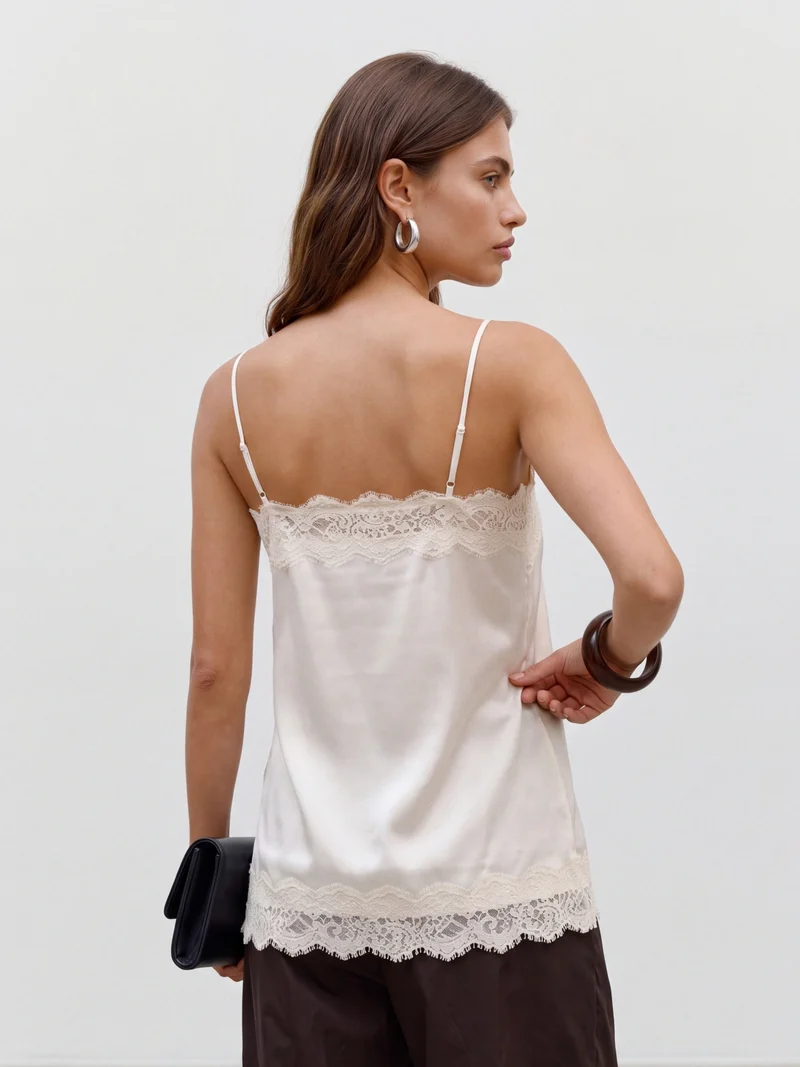 VMCHARM LACE SINGLET WVN BOO, Fog