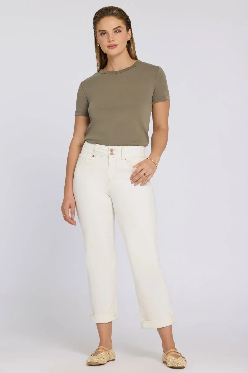 Bailey Relaxed Straight Crop Jeans in Cool Embrace® Denim | Vintage White