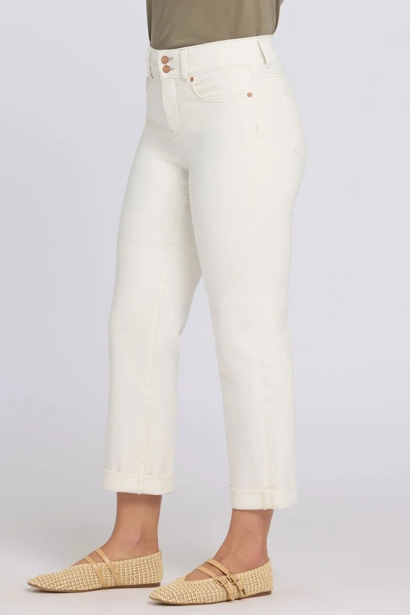 Bailey Relaxed Straight Crop Jeans in Cool Embrace® Denim | Vintage White