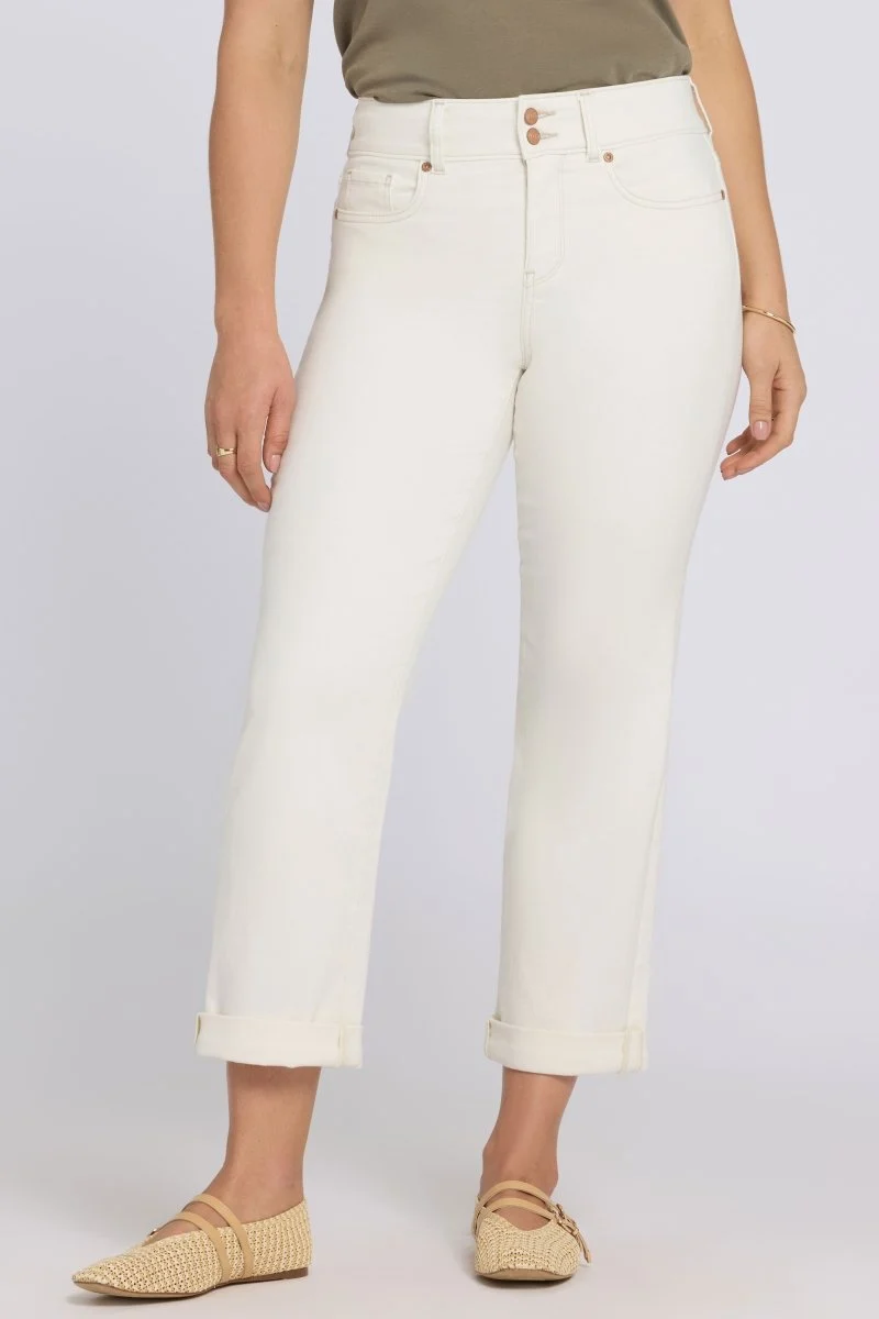 Bailey Relaxed Straight Crop Jeans in Cool Embrace® Denim | Vintage White