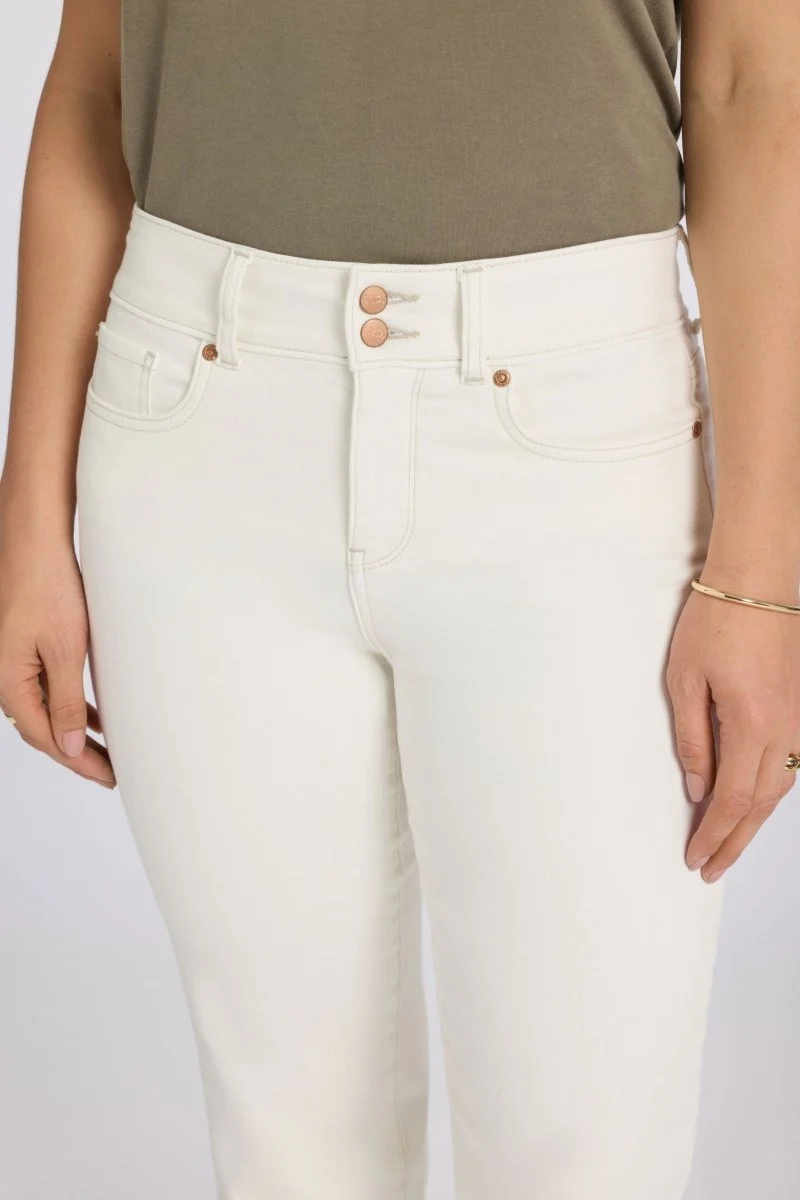 Bailey Relaxed Straight Crop Jeans in Cool Embrace® Denim | Vintage White