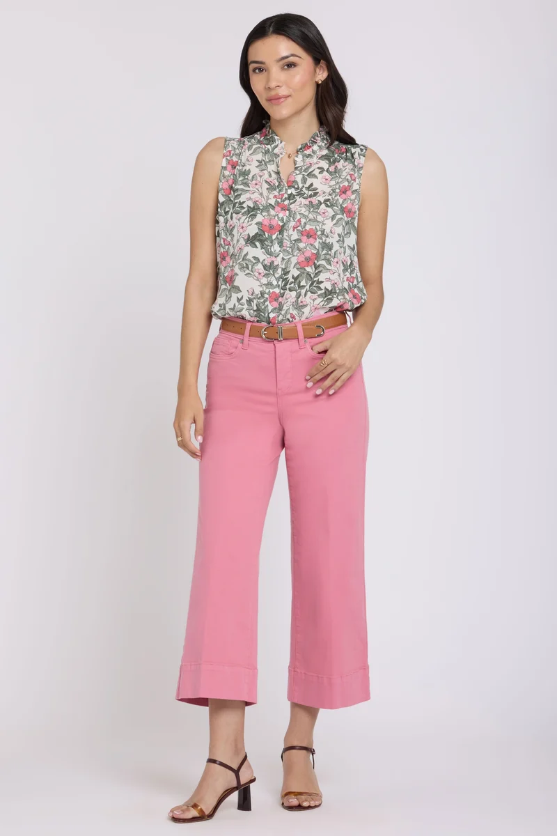 Teresa Wide Leg Ankle Jeans | Desert Rose