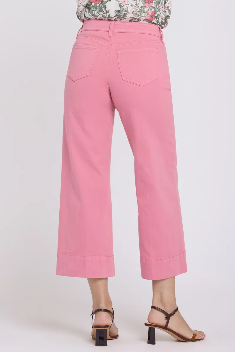 Teresa Wide Leg Ankle Jeans | Desert Rose
