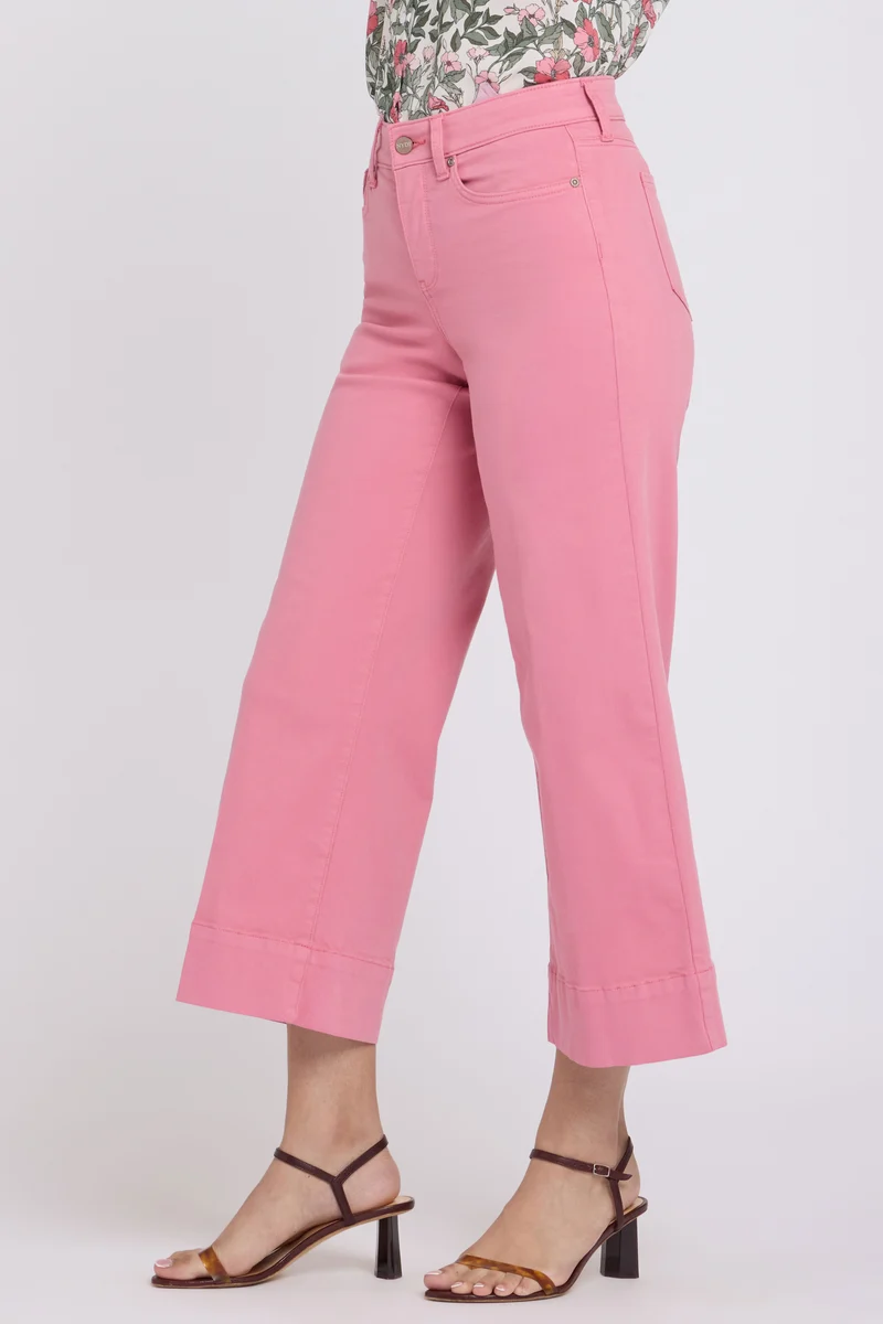 Teresa Wide Leg Ankle Jeans | Desert Rose