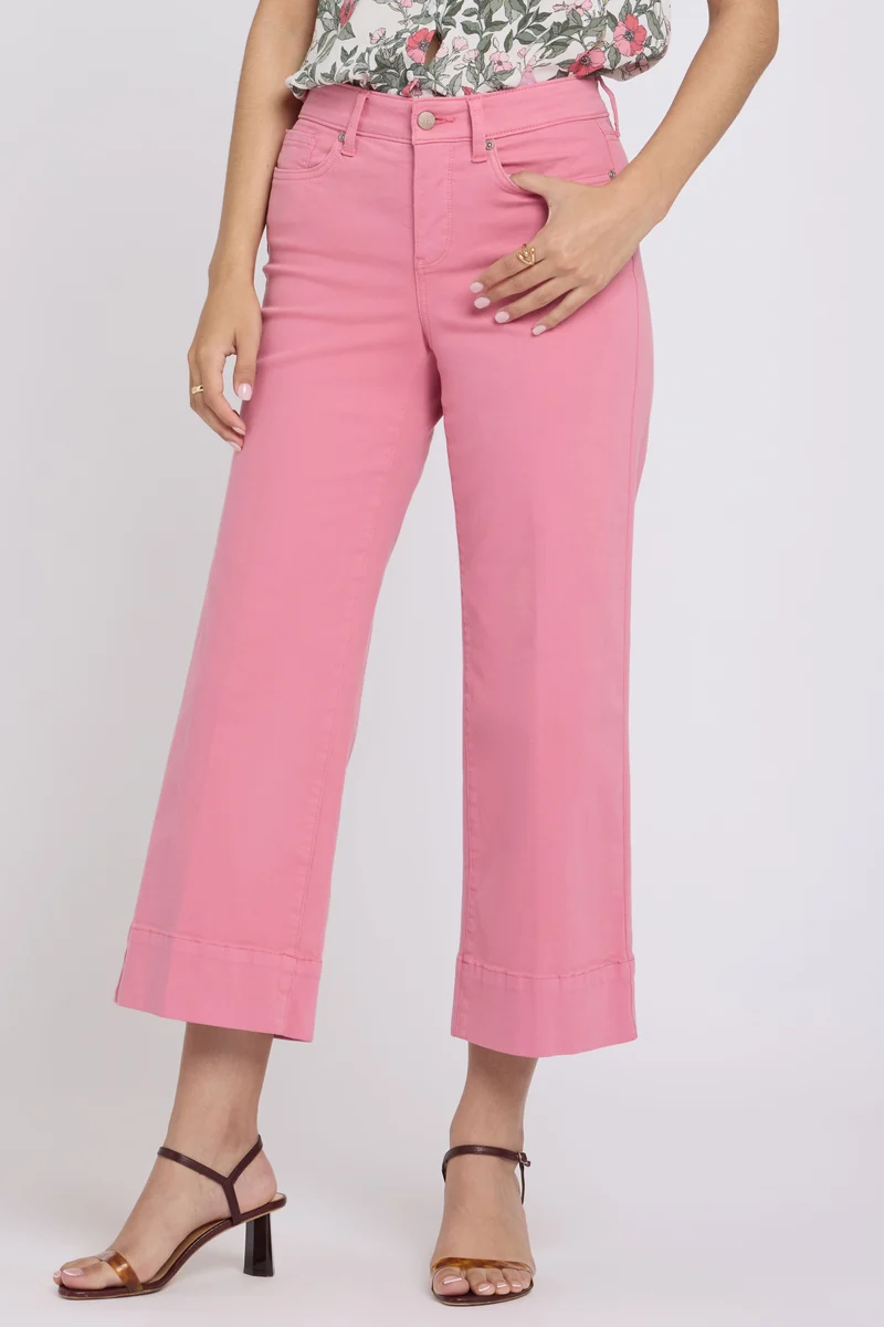 Teresa Wide Leg Ankle Jeans | Desert Rose