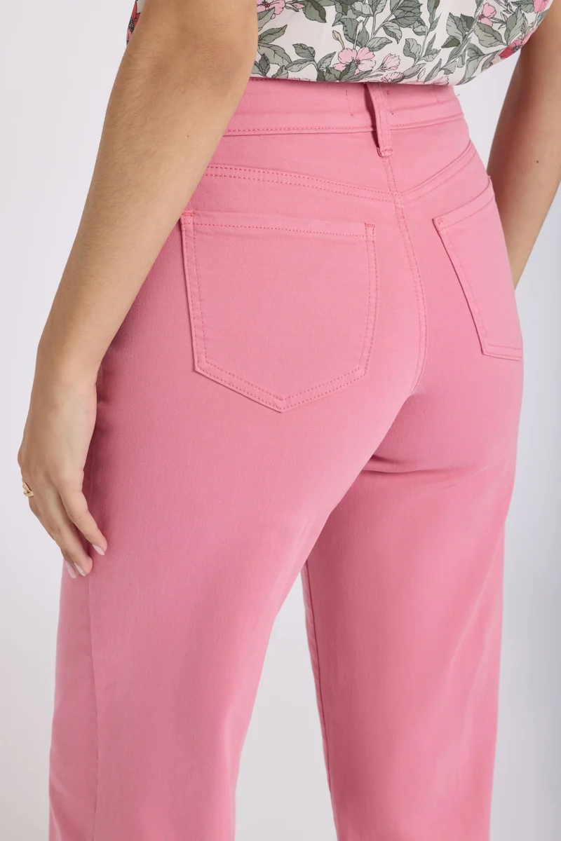 Teresa Wide Leg Ankle Jeans | Desert Rose
