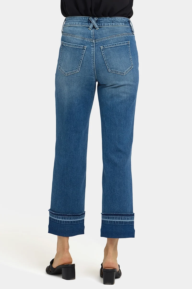 Bailey Relaxed Straight Ankle Jeans mit High Rise | Sun Soak