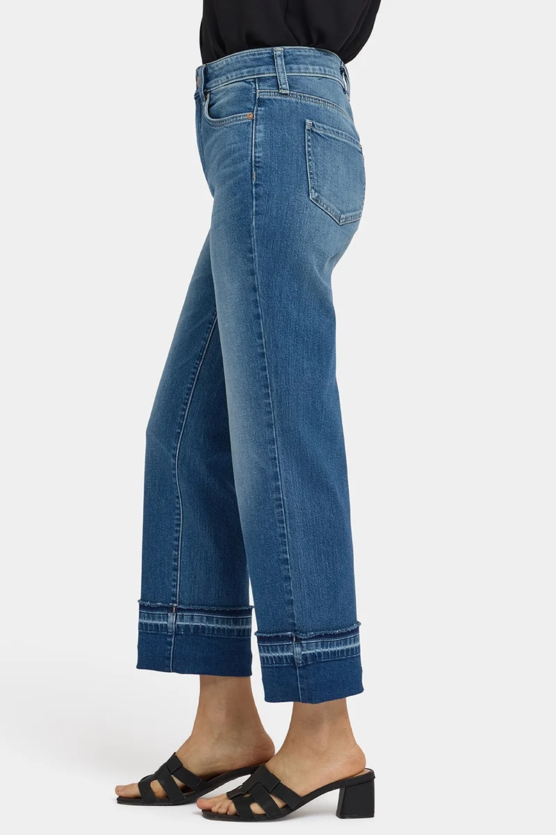 Bailey Relaxed Straight Ankle Jeans mit High Rise | Sun Soak