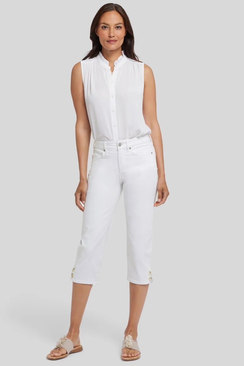 Marilyn Straight Crop Jeans | Optic White