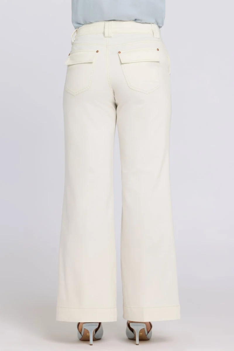 Mia Palazzo Jeans mit High Rise | Vintage White
