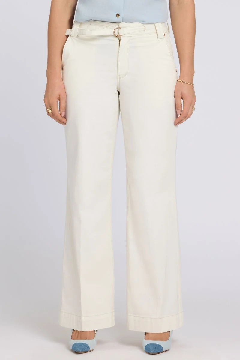 Mia Palazzo Jeans mit High Rise | Vintage White