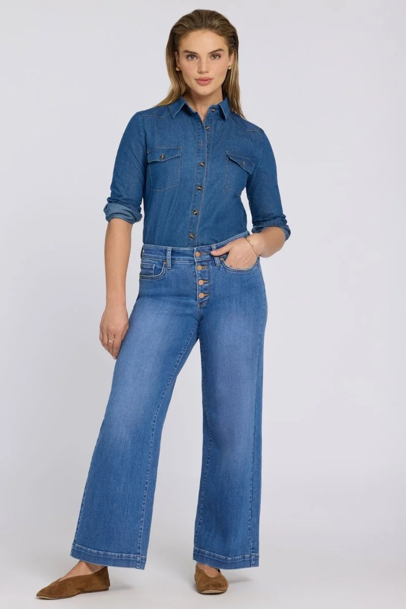 Teresa Wide Leg Jeans | Blue Paradise