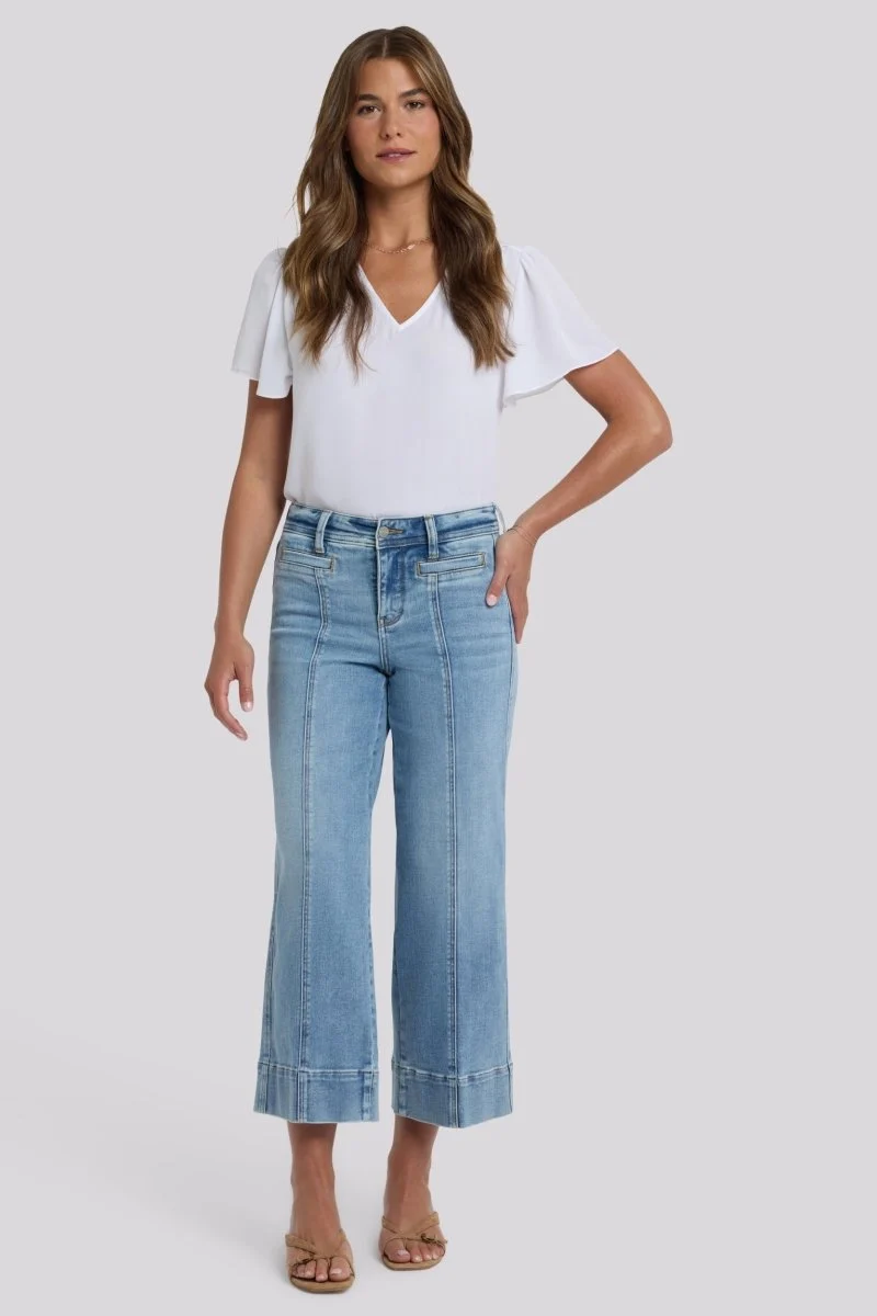 Teresa Wide Leg Ankle Jeans | Mist Springs