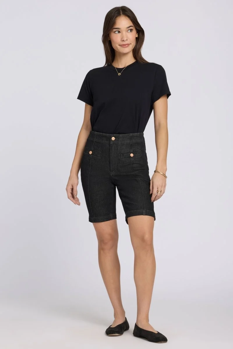 Ella Denim Shorts mit High Rise | Black Rinse
