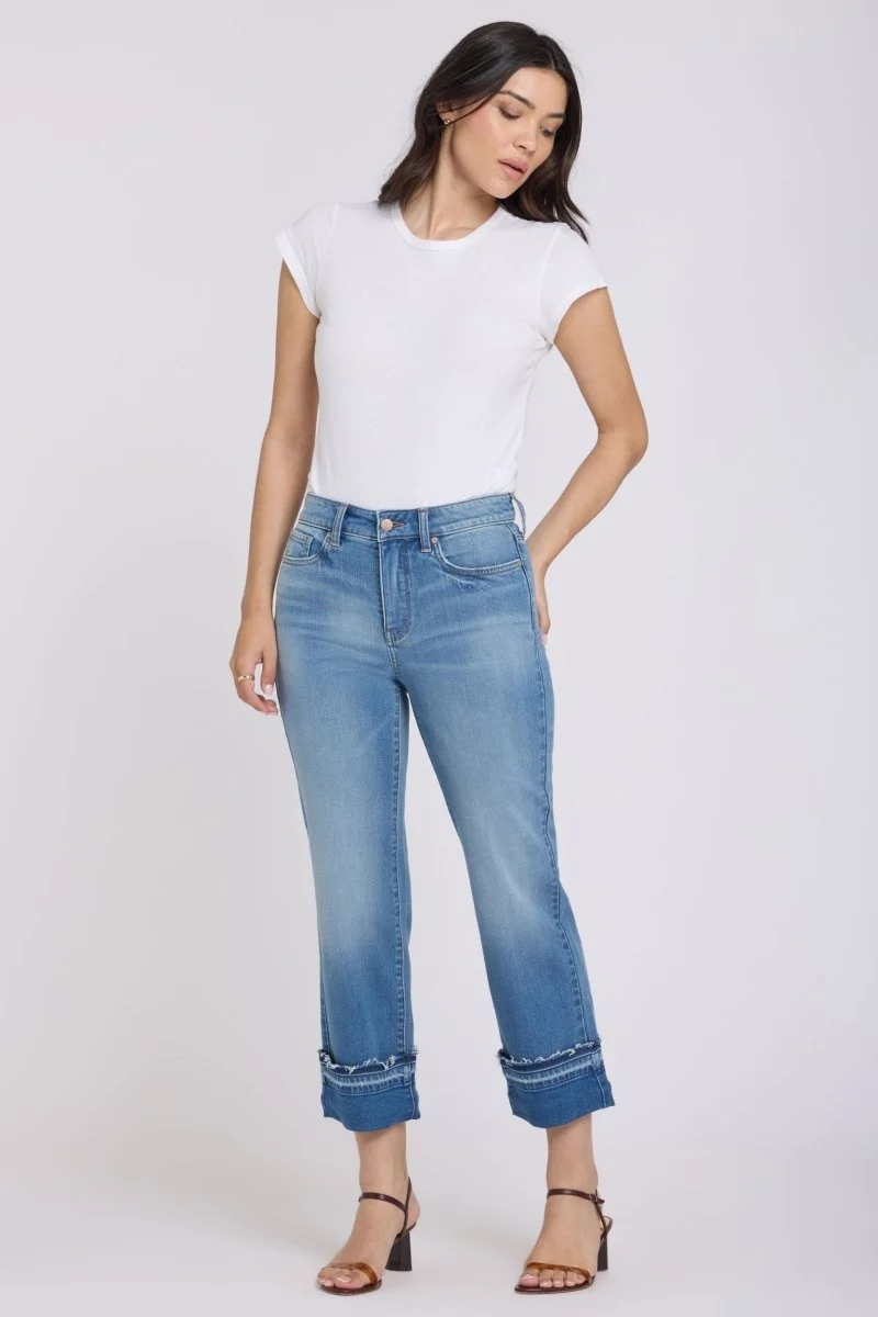 Bailey Relaxed Straight Ankle Jeans mit High Rise | Port Sea