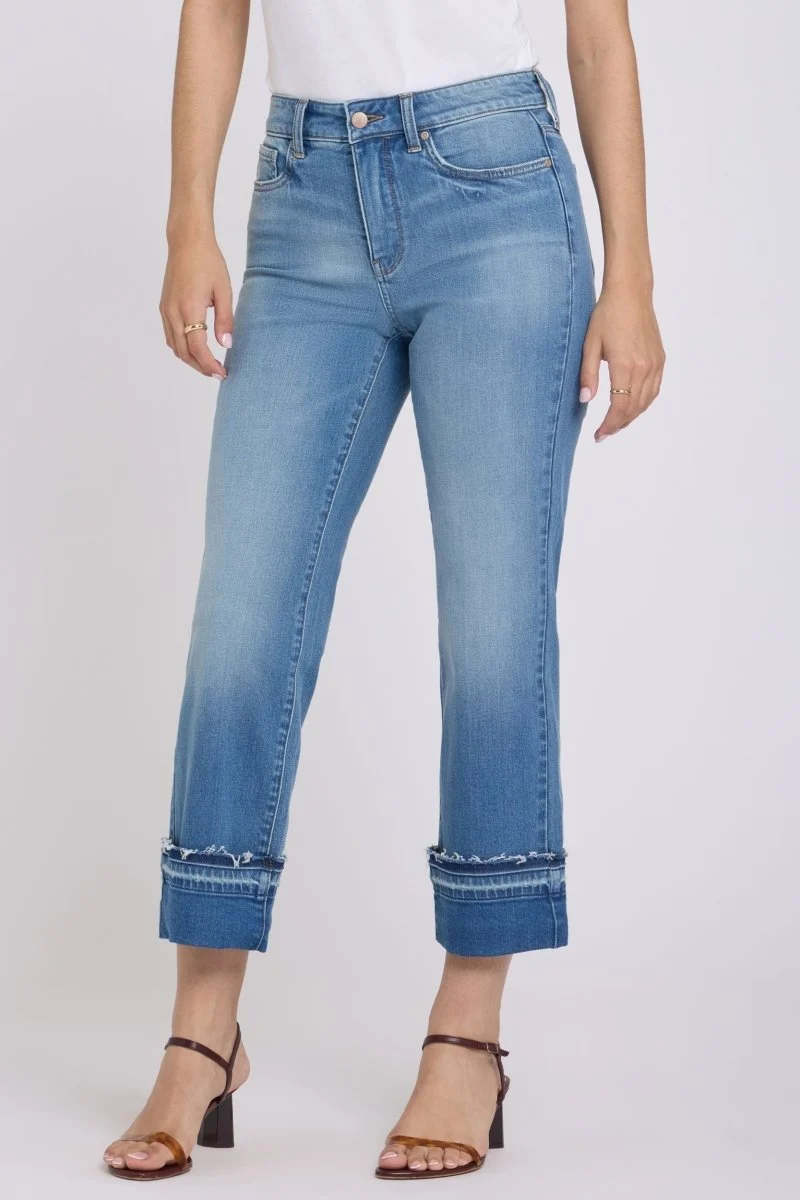 Bailey Relaxed Straight Ankle Jeans mit High Rise | Port Sea