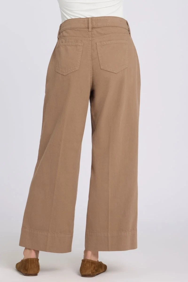 Teresa Wide Leg Ankle Jeans mit High Rise | Toasted Coconut