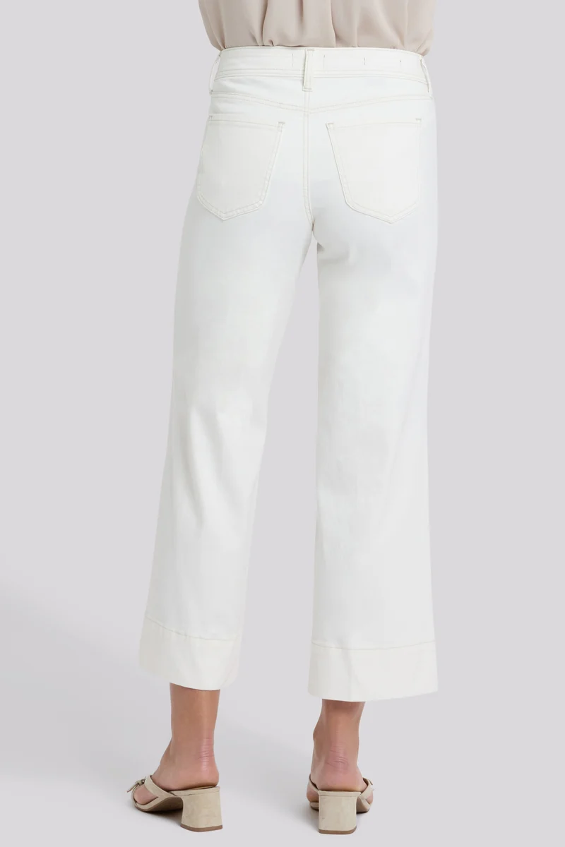 Teresa Wide Leg Ankle Jeans | Vintage White