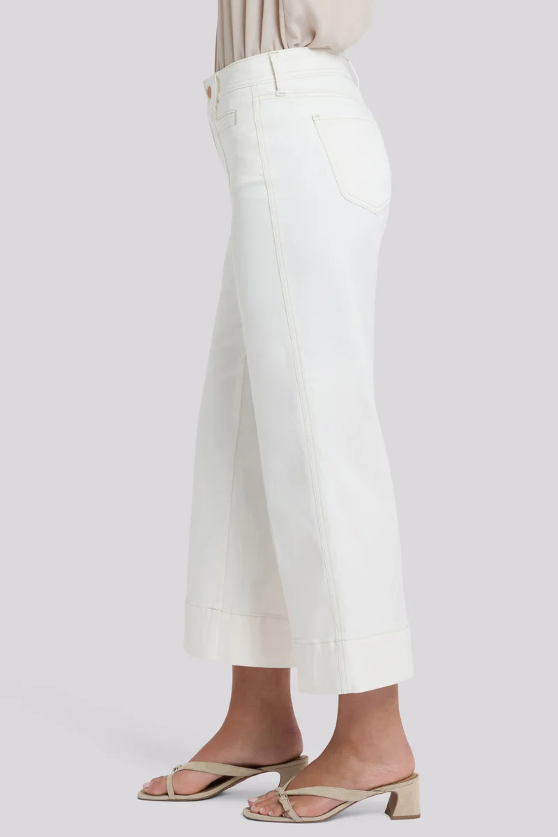 Teresa Wide Leg Ankle Jeans | Vintage White