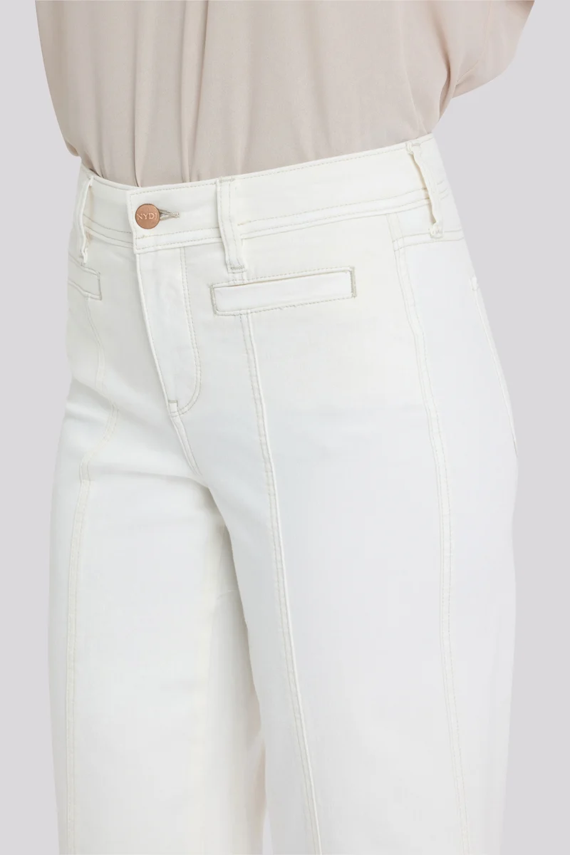 Teresa Wide Leg Ankle Jeans | Vintage White