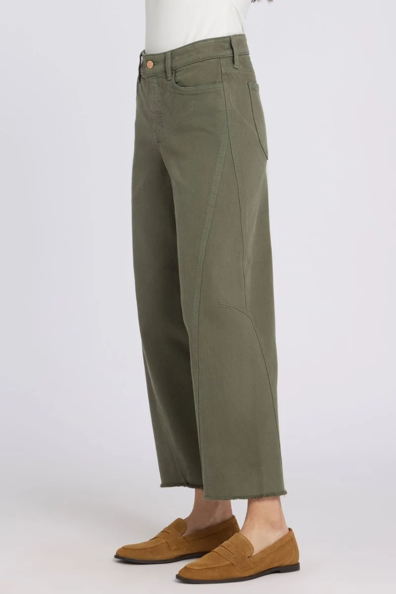 Alyssa Relaxed Crop Jeans | Desert Green