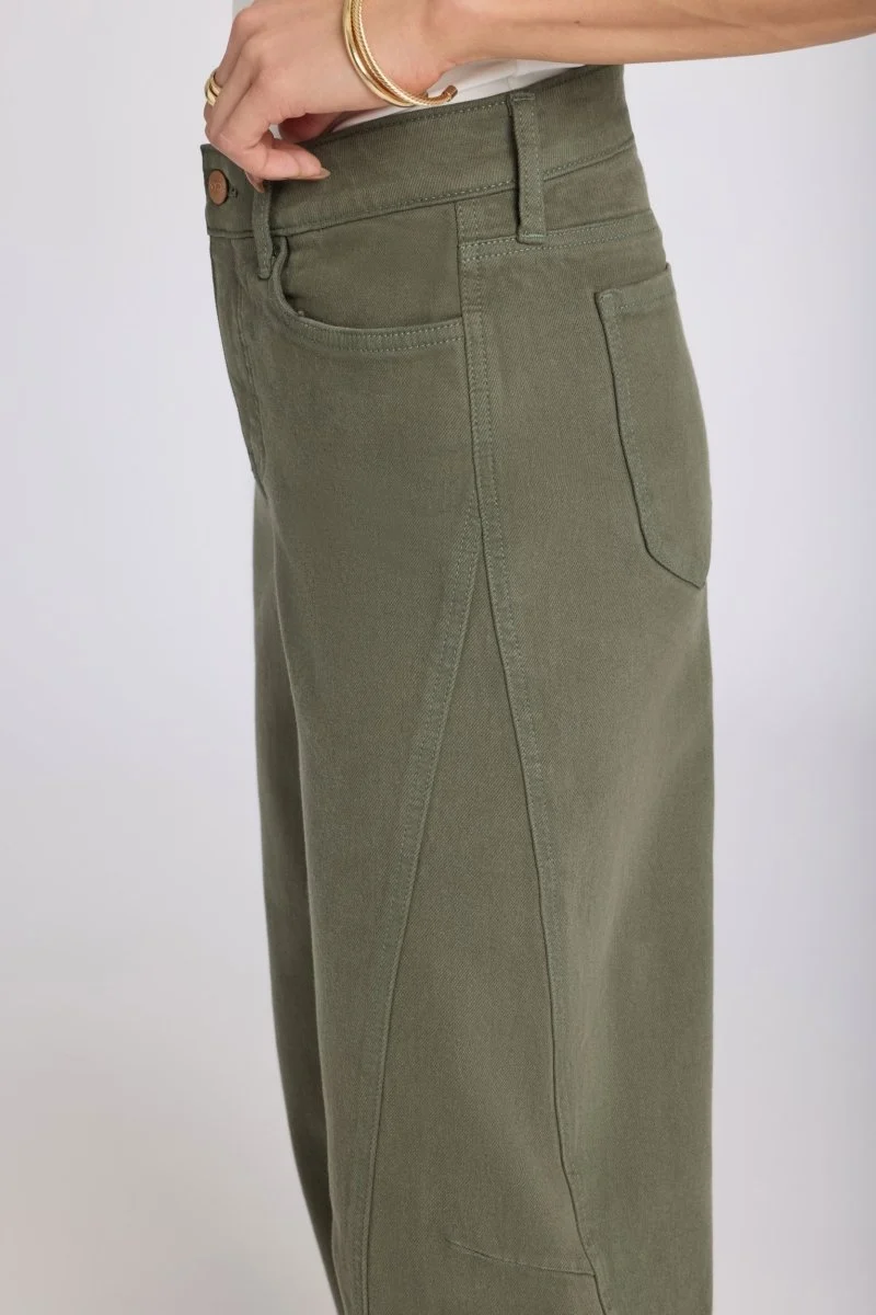 Alyssa Relaxed Crop Jeans | Desert Green