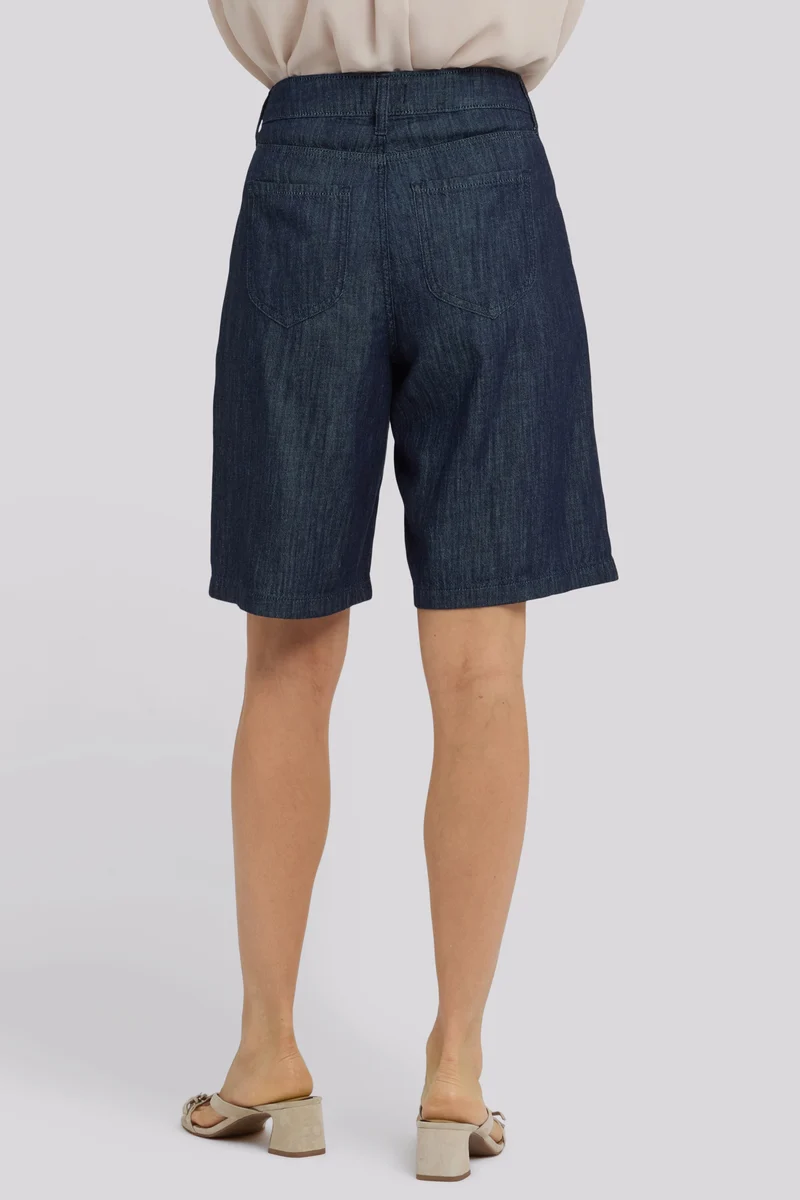 Gwen Relaxed Bermuda Denim Shorts | Dark Indigo