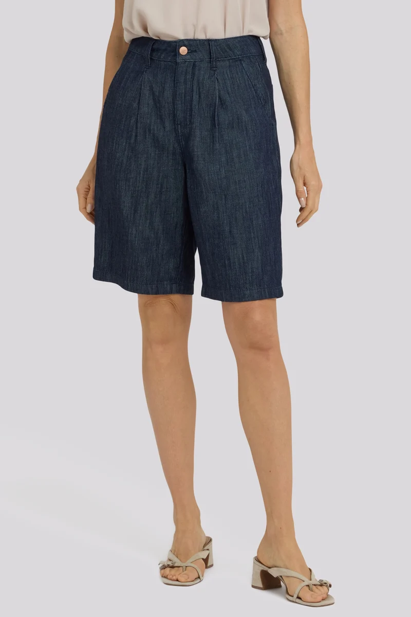 Gwen Relaxed Bermuda Denim Shorts | Dark Indigo