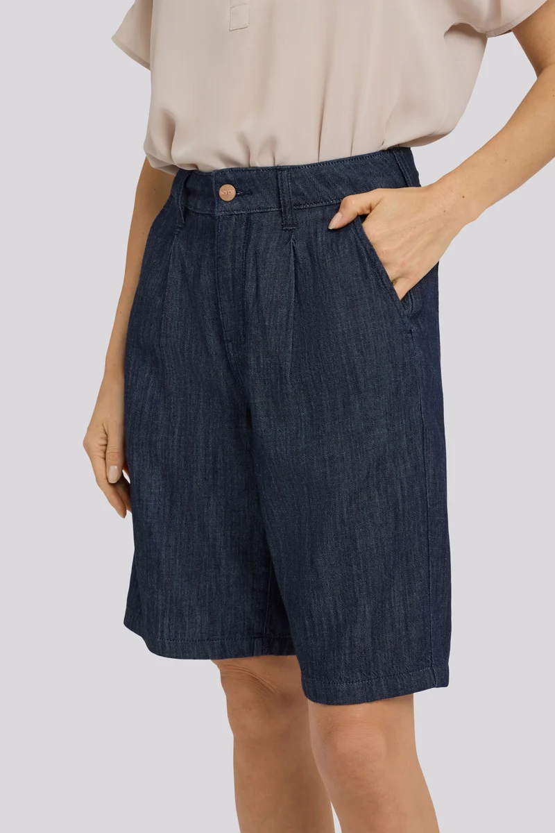 Gwen Relaxed Bermuda Denim Shorts | Dark Indigo